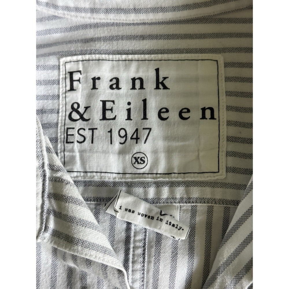 Frank‎ & Eileen Barry Button Down Shirt Womens XS Blue White Striped Cotton - Picture 5 of 11